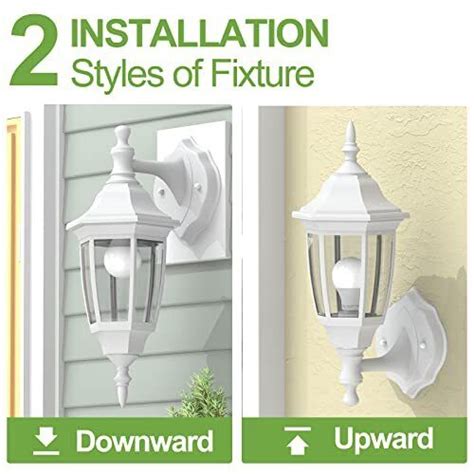 Led Porch Light White Exterior Wall Lights Fixtures Security Lamp 2