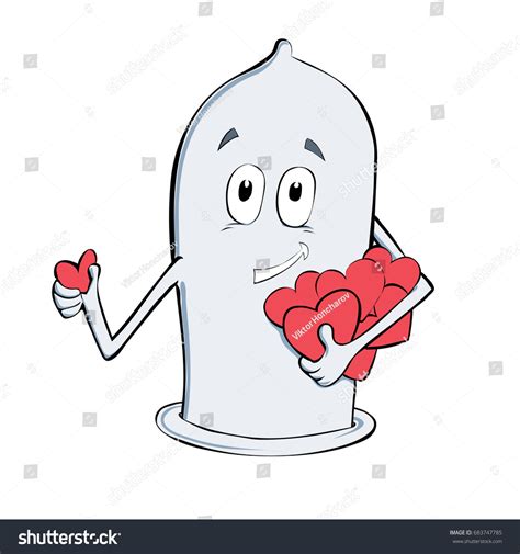 Cartoon Condom Humanization Vector Safe Sex Stock Vector Royalty Free