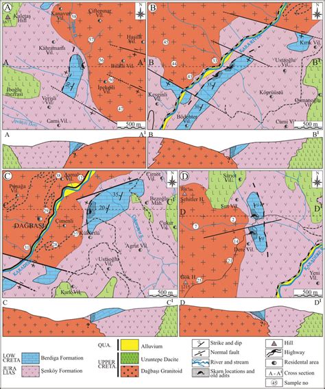 A Geological Map And Cross Sections Of The Skarns In İpekçili B