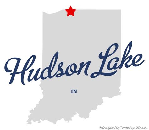 Map of Hudson Lake, IN, Indiana