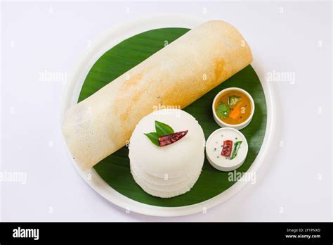 Ghee Roast Dosa And Idlii South Indian Main Breakfast Item Which Is