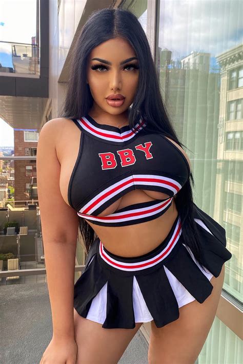 Cheer Captain 2 Piece Costume Set Black Combo Fashion Nova