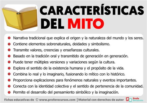 Caracter Sticas Del Mito