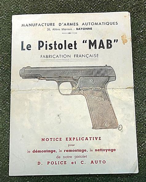 Notice Pistolet MAB D C