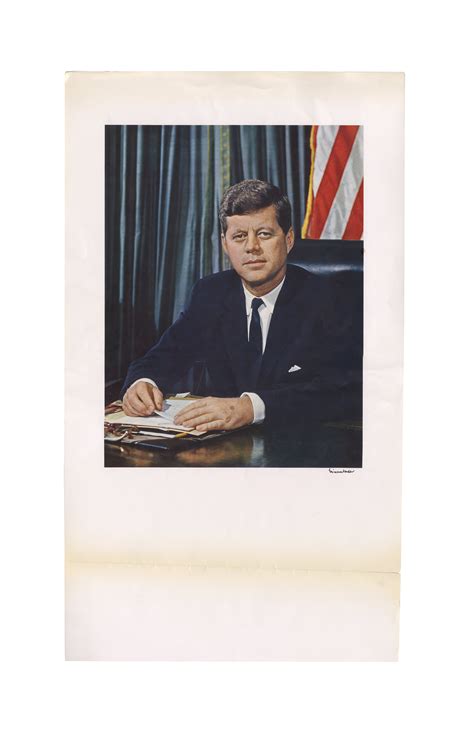 Lot Detail Large Official Portrait Of John F Kennedy Signed By