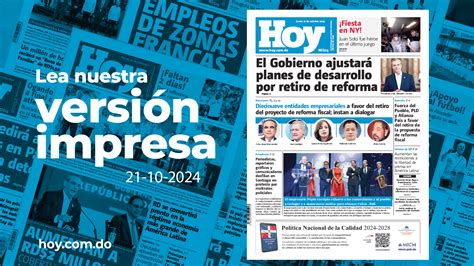 Edición impresa lunes 21 de octubre de 2024