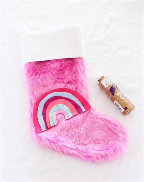 Diy Rainbow Christmas Stockings A Bubbly Life