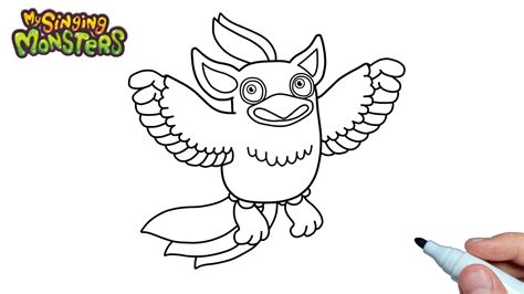 How To Draw A Tweedle From My Singing Monsters Step By Step Youtube