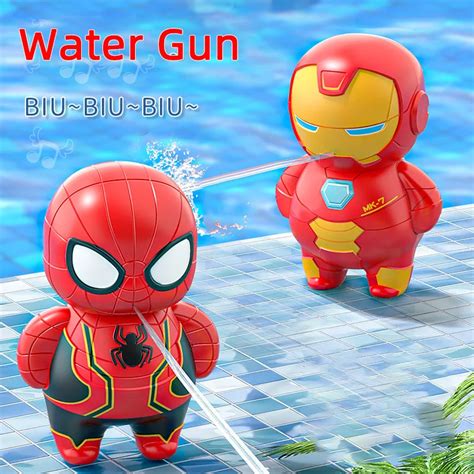 Figuras De Anime De Spiderman Pistola De Agua Iron Man Capit N Am Rica