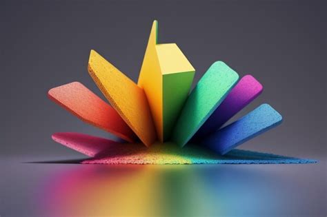 Premium Photo Colorful 3d Model Rendering Creative Design Abstract