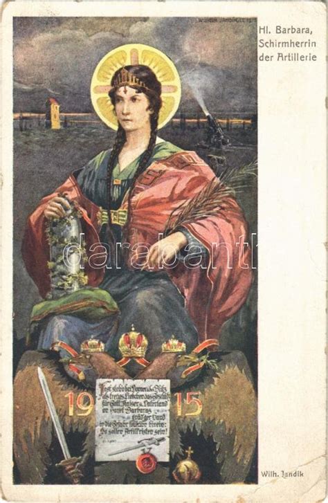 1915 Hl Barbara Schirmherrin der Artillerie Offizielle Karte für