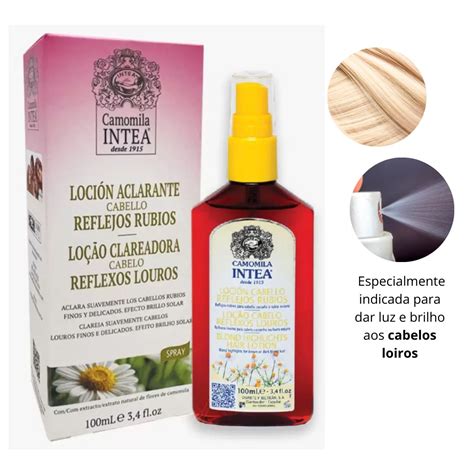 Loção Camomila Intea Reflexos Louros Clareadora Cabelo 100ml Shopmodelo