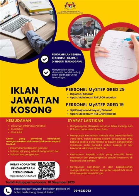 Terkini Jawatan Kosong Personel Mystep Jabatan Perangkaan Malaysia