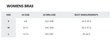 Columbia Size Guide