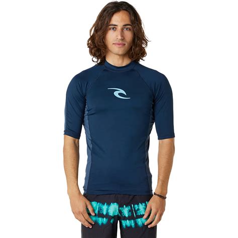 2024 Rip Curl Mens Waves Upf Performance Short Sleeve Rash Vest 142mrv