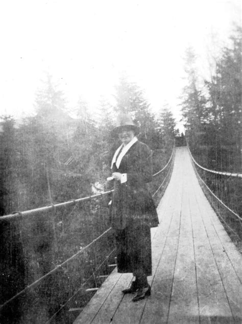 These vintage photographs capture people crossing the famous Capilano ...