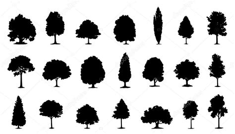 Tree various silhouettes Stock Vector Image by ©yyanng #92062642