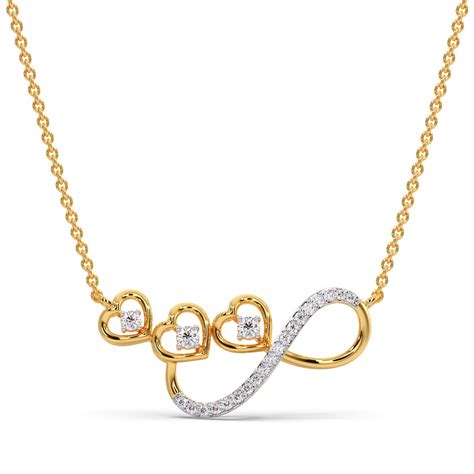 Glittering Love In Infinity Diamond Pendant Necklace For Women Under