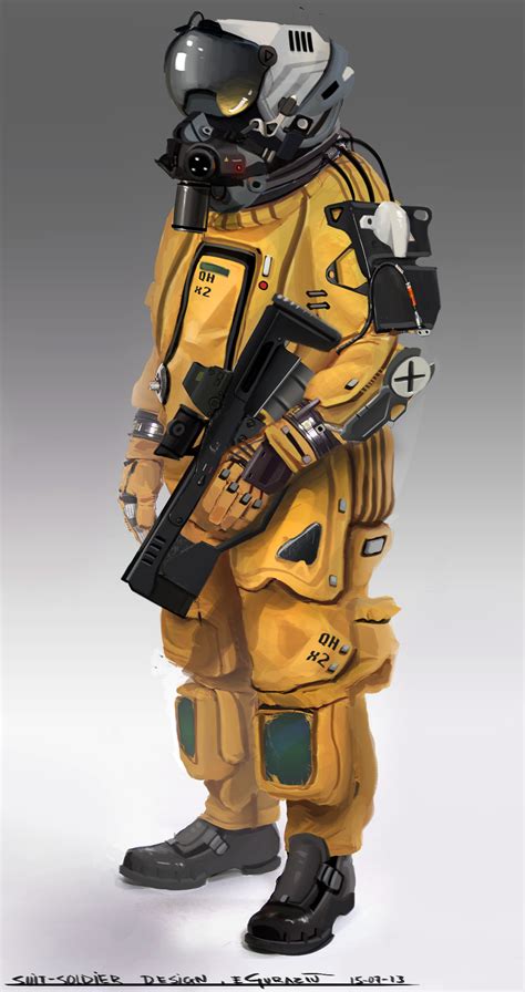 Biohazard Suit Cyberpunk Sci Fi Armor Power Armor Character Concept Character Art Character