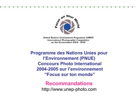 Programme Des Nations Unies Pour L`environnement Pnue