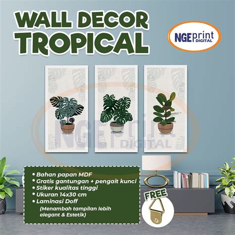 Jual Wall Decor Tropical Hiasan Dinding Desain Minimalis Dekorasi