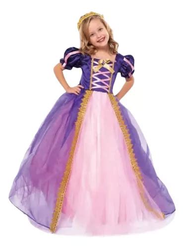 Disfraz Vestido Princesa Rapunzel Enredados Para Ni As Cuotas Sin