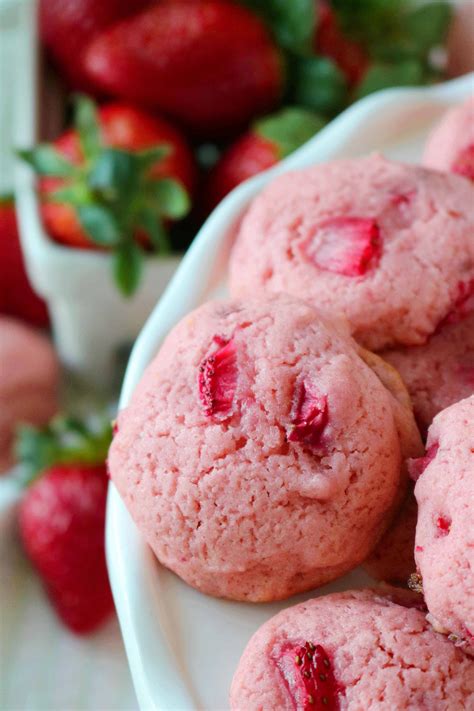 Strawberry Cookies With Real Strawberries The Anthony Kitchen