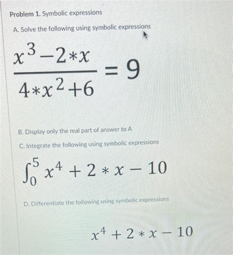 Solved Problem 1 Symbolic Expressions 4∗x26x3−2∗x9