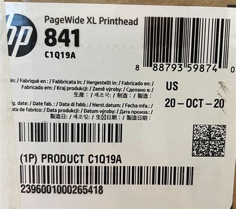 HP Printhead Pagewide XL 841 C1Q19A EBay