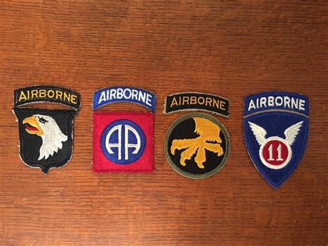 82nd, 17th and 11th Airborne Division Patches