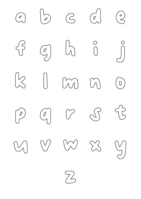 Bubble Letters Alphabet Lowercase