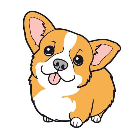 Un Chien De Dessin Animé Avec Un Pelage Marron Et Blanc Qui Dit Corgi