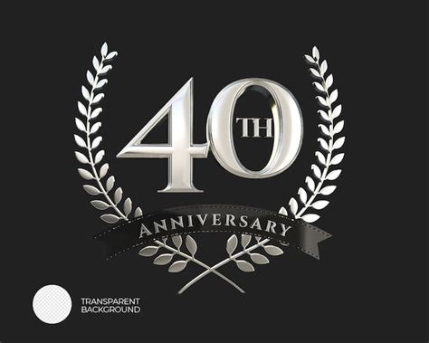 40th Birthday Logo PSD, High Quality Free PSD Templates for Download