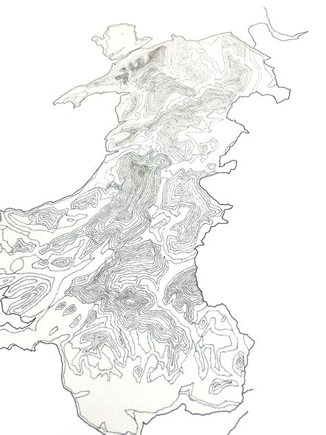 Contour Map of Wales