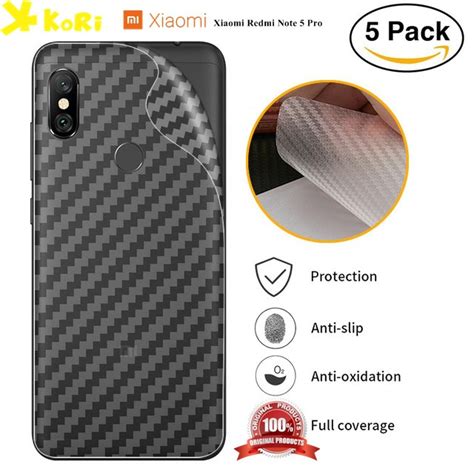 Jual Garskin Carbon Xiaomi Redmi Note 5 Pro 3D Clear Carbon Skin Back