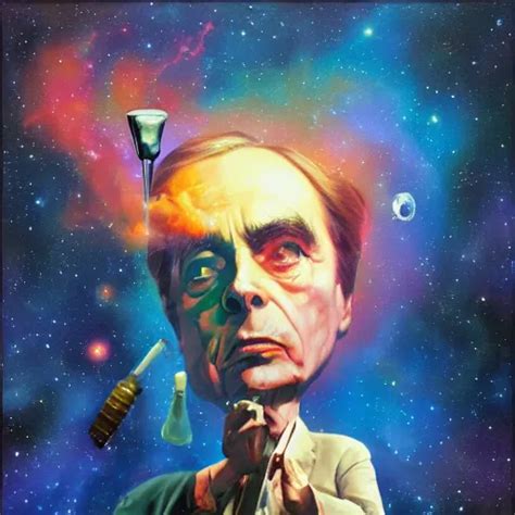 An Epic Oil Painting Of Carl Sagan Smoking A Bong On Stable Diffusion