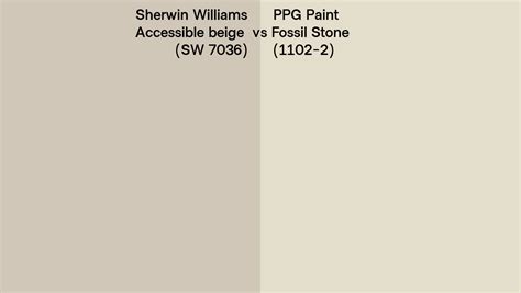 Sherwin Williams Accessible Beige SW 7036 Vs PPG Paint Fossil Stone