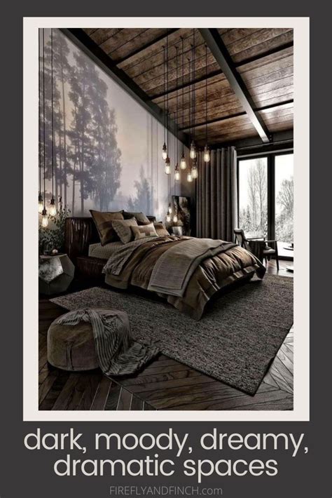 Dark Moody Dramatic Dreamy Rooms Spaces Design Firefly Finch