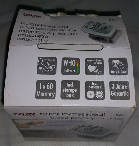 Beurer Bc Wrist Blood Pressure Monitor Ebay