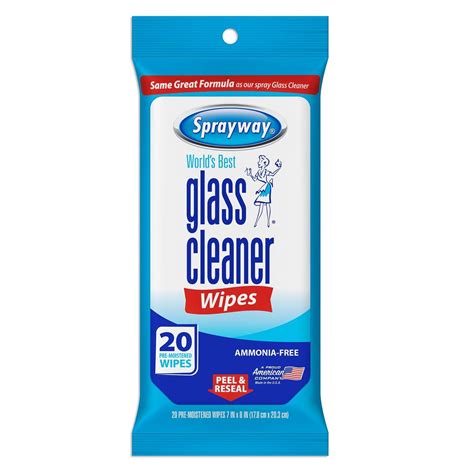 Sprayway Glass Cleaner Wipes 20 Count