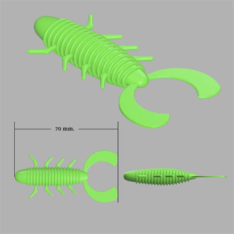 Descargar Archivo Stl Molde Rana Se Uelo De Pesca Softbait Molde D Stl