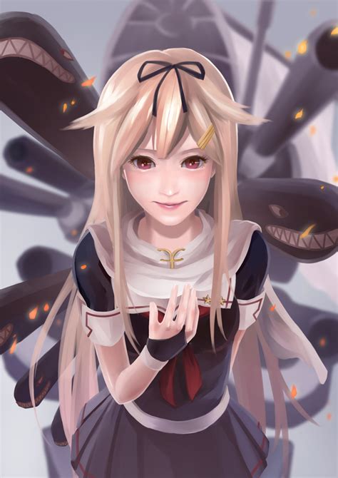 Safebooru 1girl Arm Behind Back Black Gloves Black Skirt Blonde Hair