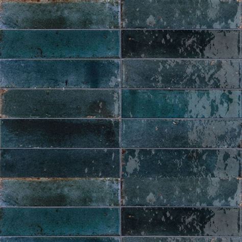 Luminous Blue 240 X 60mm Brick Porcelain Tiles