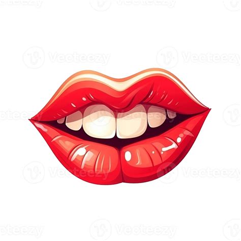 Red Female Lips Created With 23743831 Png