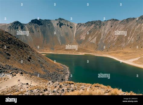 View Inside Of Volcano Nevado De Toluca National Park With Lakes Inside