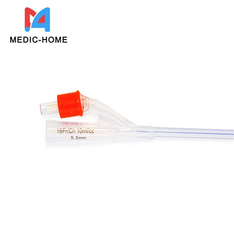 Disposable Sterile Transparent Color 100 Silicone 2 Way Foley Catheter