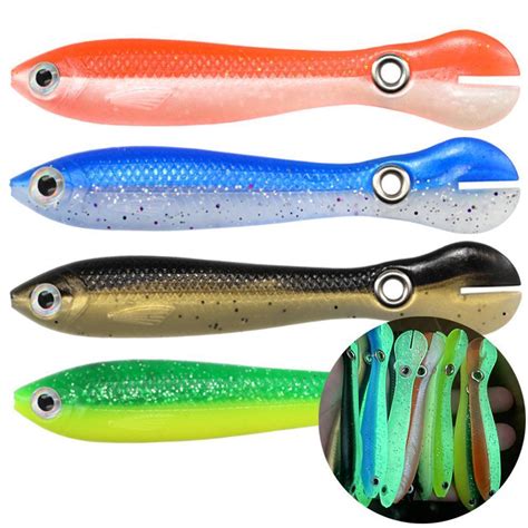 4x 10cm 6g Bionic Loach Fishing Lures Sinking Artificial Soft Baits