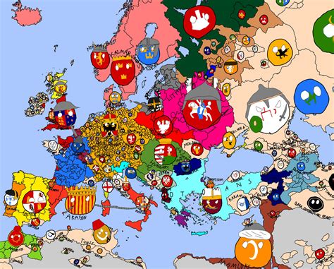 Countryballs Map of Medieval Europe by jonicor on DeviantArt