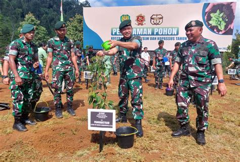 Sudah 5 000 Pohon Ditanam Di Jabar Pangkostrad TNI Tanam Pohon Bukan