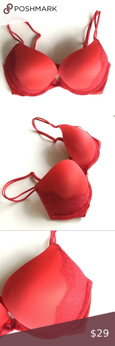 Victorias Secret Red Push Up Bra 32d Bsndjd Victorias Secret